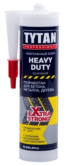 Клей монтажный каучуковый Tytan Professional Heavy Duty, 310 мл, бежевый