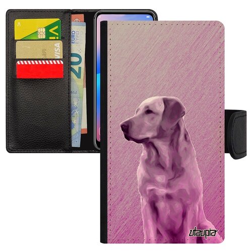 фото Чехол-книжка на мобильный apple iphone 8 plus, "лабрадор" собака собачий utaupia