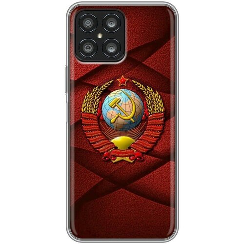 Дизайнерский силиконовый чехол для Хонор Х8 / Huawei Honor X8 Герб СССР