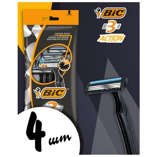 Бритва мужская BIC 3 Sensitive бритва одноразовая bic 1 sensitive 5 штук в упаковке