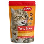 Лакомство для кошек SANAL Tasty Stars Liver звездочки с печенью и витаминами A, D, E - изображение