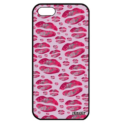 фото Чехол для мобильного apple iphone 5 5s se, "губы" абстрактный глянец utaupia