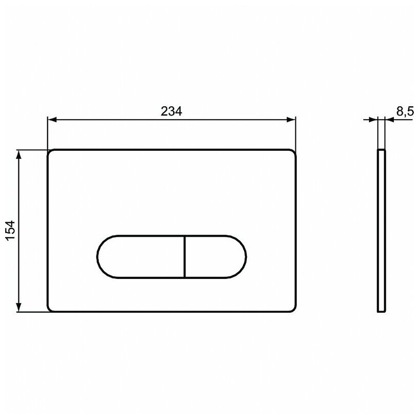 Кнопка смыва Ideal Standard OLEAS M1, белая R0115AC - фотография № 5