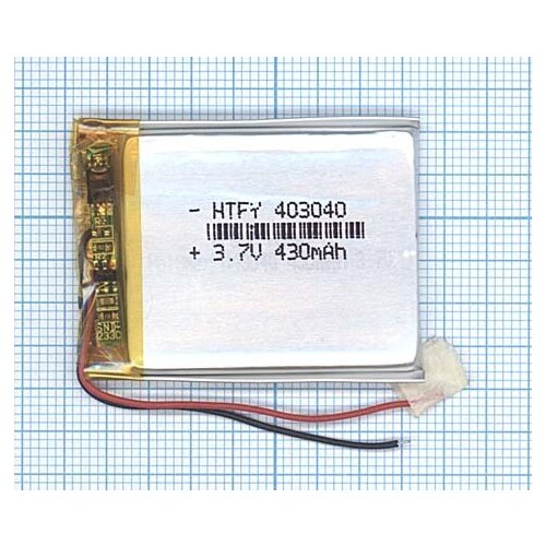 Аккумулятор Li-Pol (батарея) 4*30*40мм 2pin 3.7V/430mAh