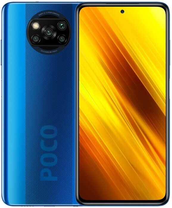 Смартфон Xiaomi Poco X3 NFC 6/128GB, Cиний кобальт (RU)