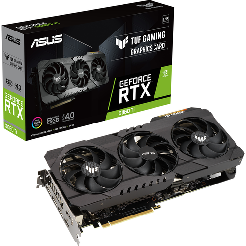 Видеокарта ASUS GeForce RTX 3060 TI 8Gb GDDR6X (TUF-RTX3060TI-O8GD6X-GAMING)