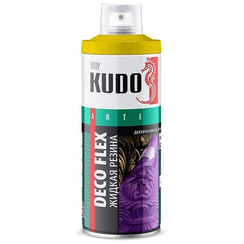 kudo 5531 kudo color flex жидкая резина золото 520 мл ku5531 Жидкая резина KUDO Deco flex, золото, матовая, 520 мл