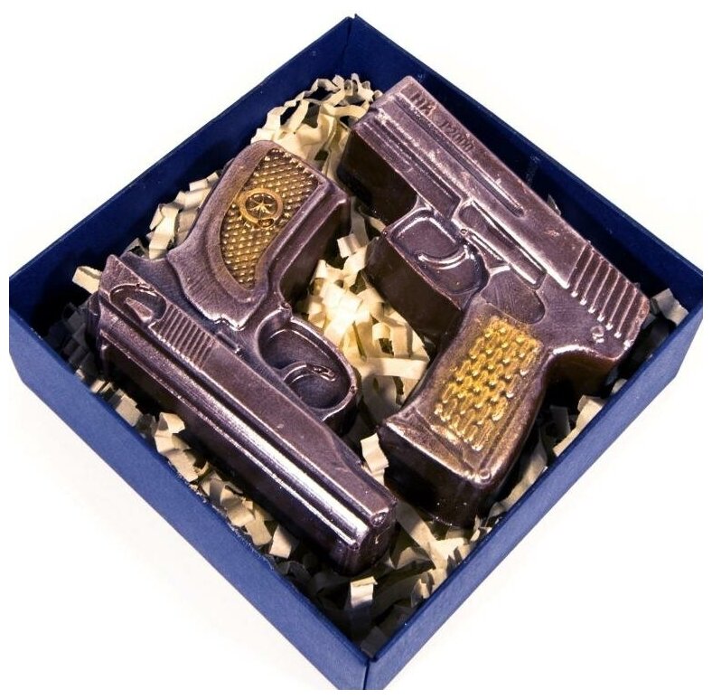 Шоколадная фигурка из бельгийского шоколада "Пистолеты"