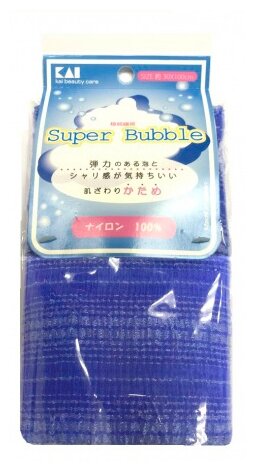 Мочалка KAI Super Bubble синий