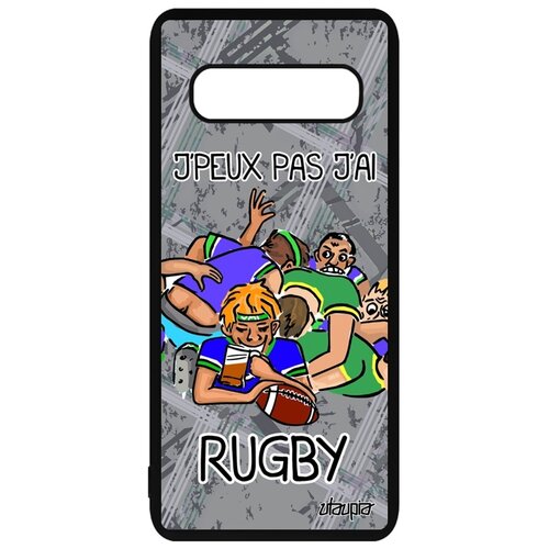 фото Чехол для galaxy s10 plus, "не могу - у меня регби!" комикс повод utaupia