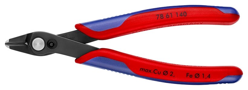 Бокорезы KNIPEX KN-7861140 Electronic Super Knips® XL прецизионные, нерж., для кабельных стяжек, 140 мм