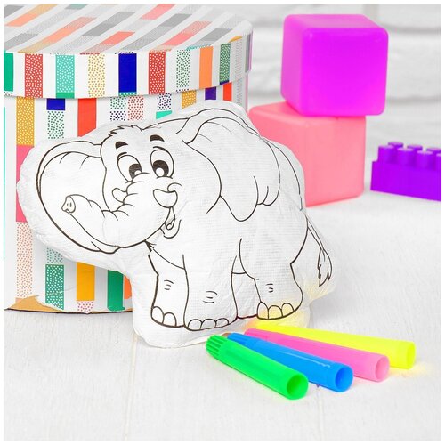 игрушка раскраска слоник без маркеров в пакете Игрушка-раскраска «Слоник» (без маркеров) в пакете