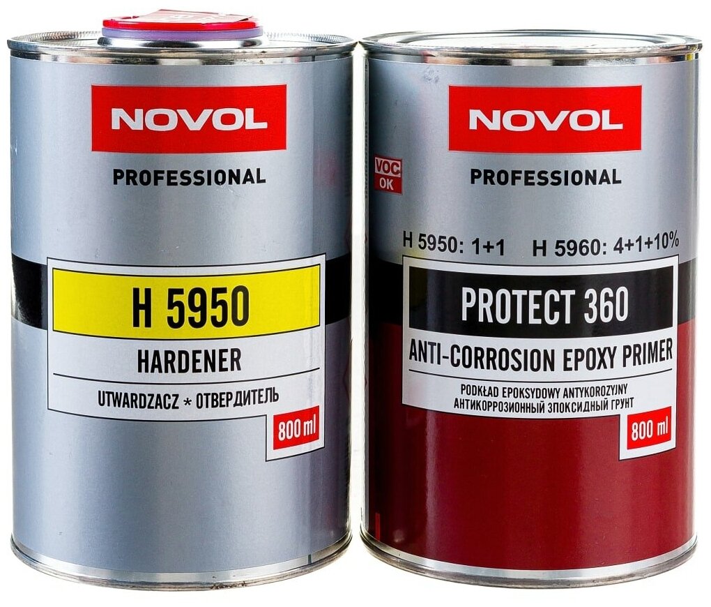 Novol Грунт Эпоксидный с отверд. 0,8л и 0,8л PROTECT 360