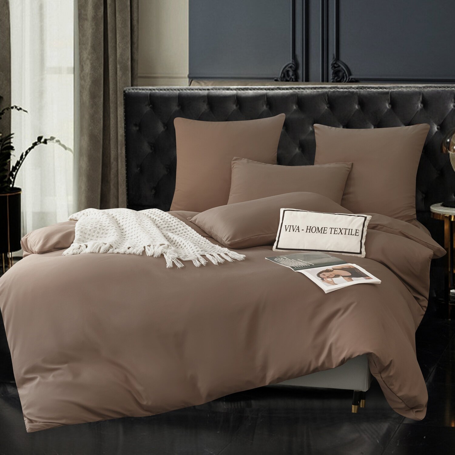 Комплект постельного белья ситрейд Однотонный Сатин CS054, 1,5 спальный, простыня 180x220, наволочки 70x70