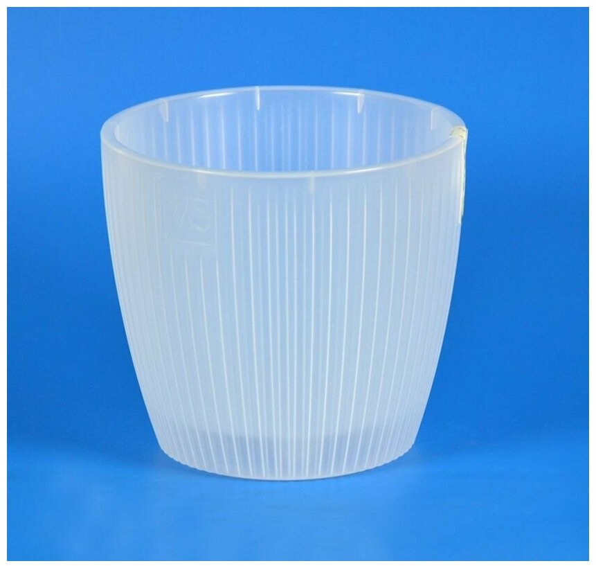 фото Горшок Эви 3л прозрачный с дренажной системой