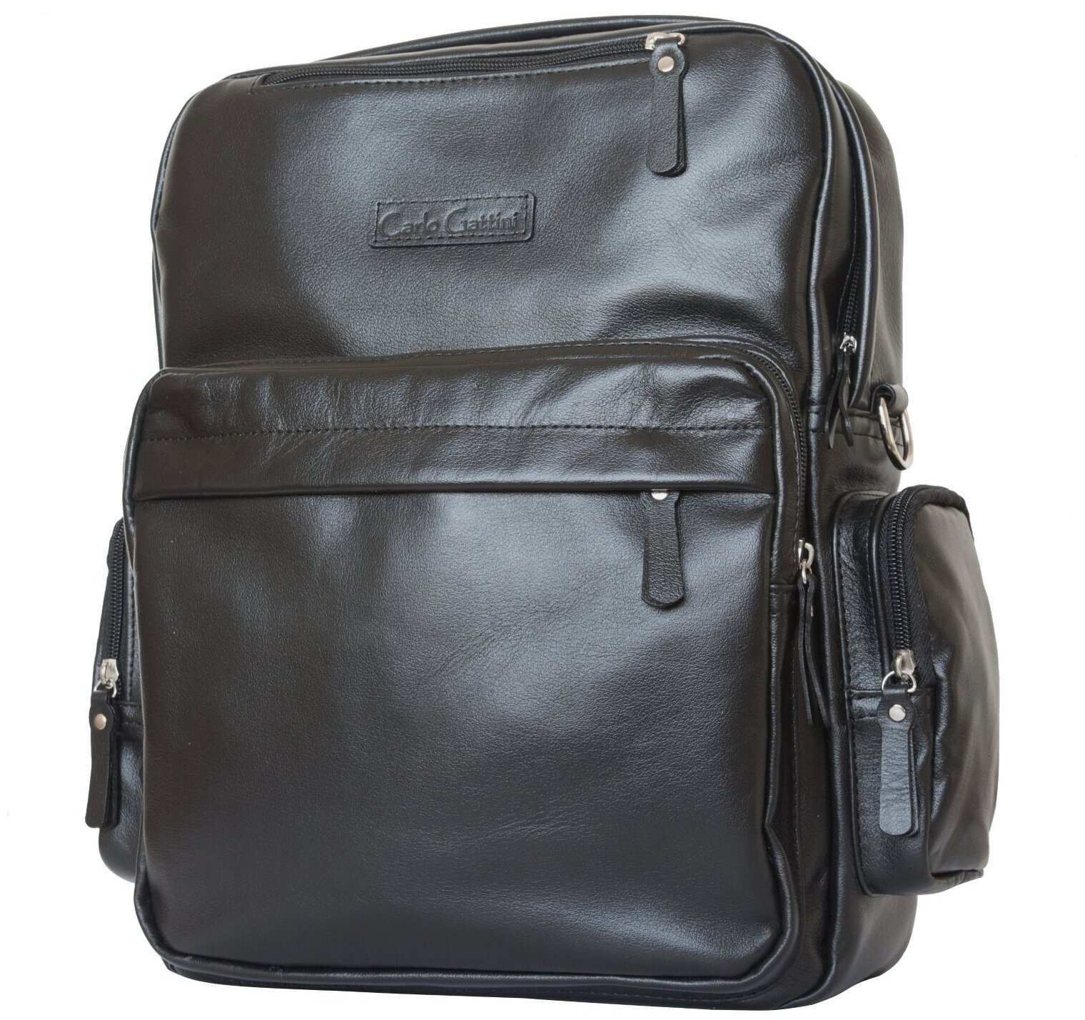 Рюкзак кожаный для мужчин Carlo Gattini Reno 3001-01 Черный
