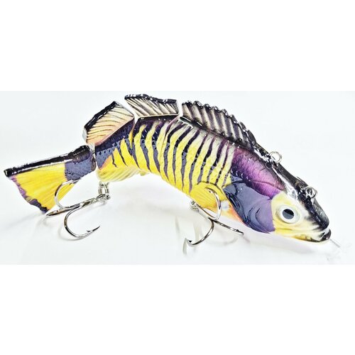 фото Воблер с пропеллером zigzag yellow tiger 13 см/ электронная приманка/ воблер на батарейке/ робот для ловли рыбы