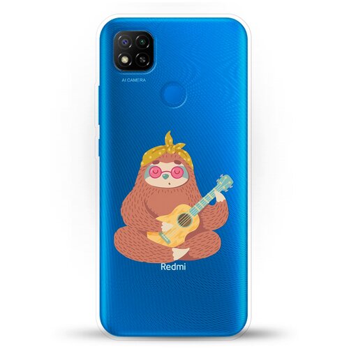 фото Силиконовый чехол лама с гитарой на xiaomi redmi 9c andy & paul
