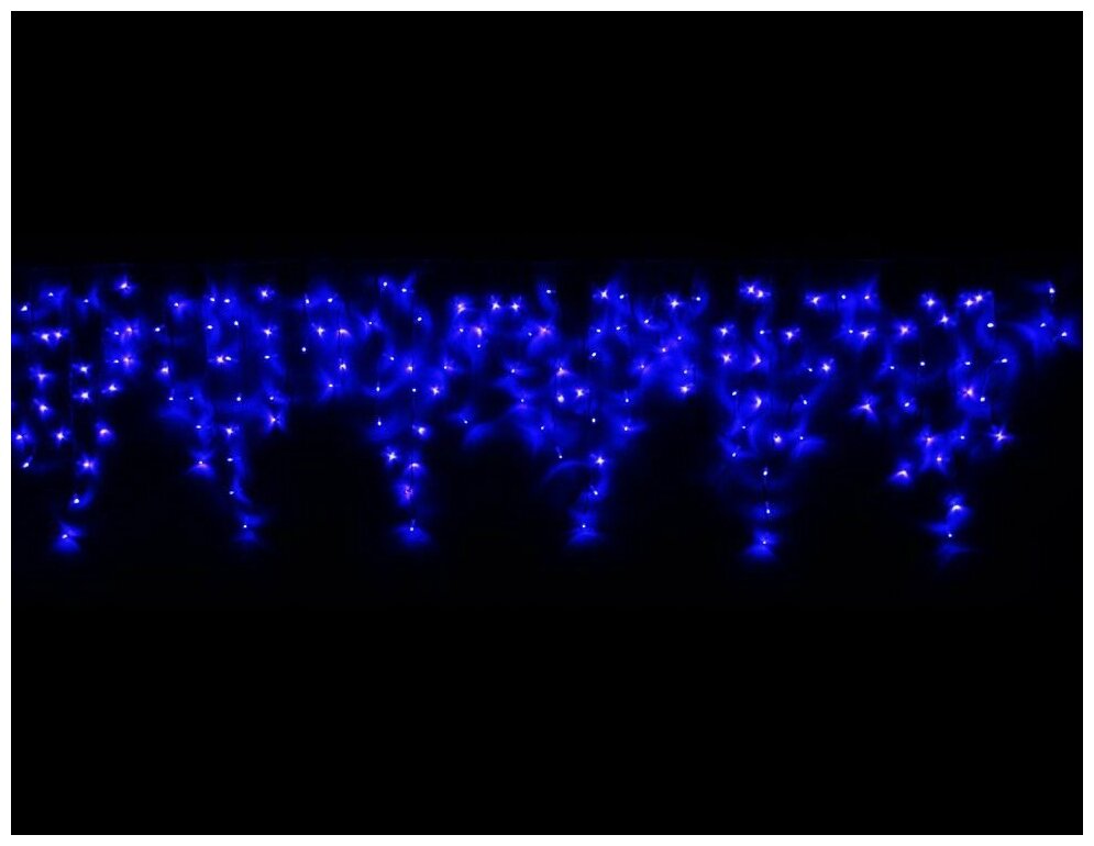 Электрогирлянда SH Lightlngs уличная "Сосульки" 100 LED синяя 2 м Snowhouse - фото №5