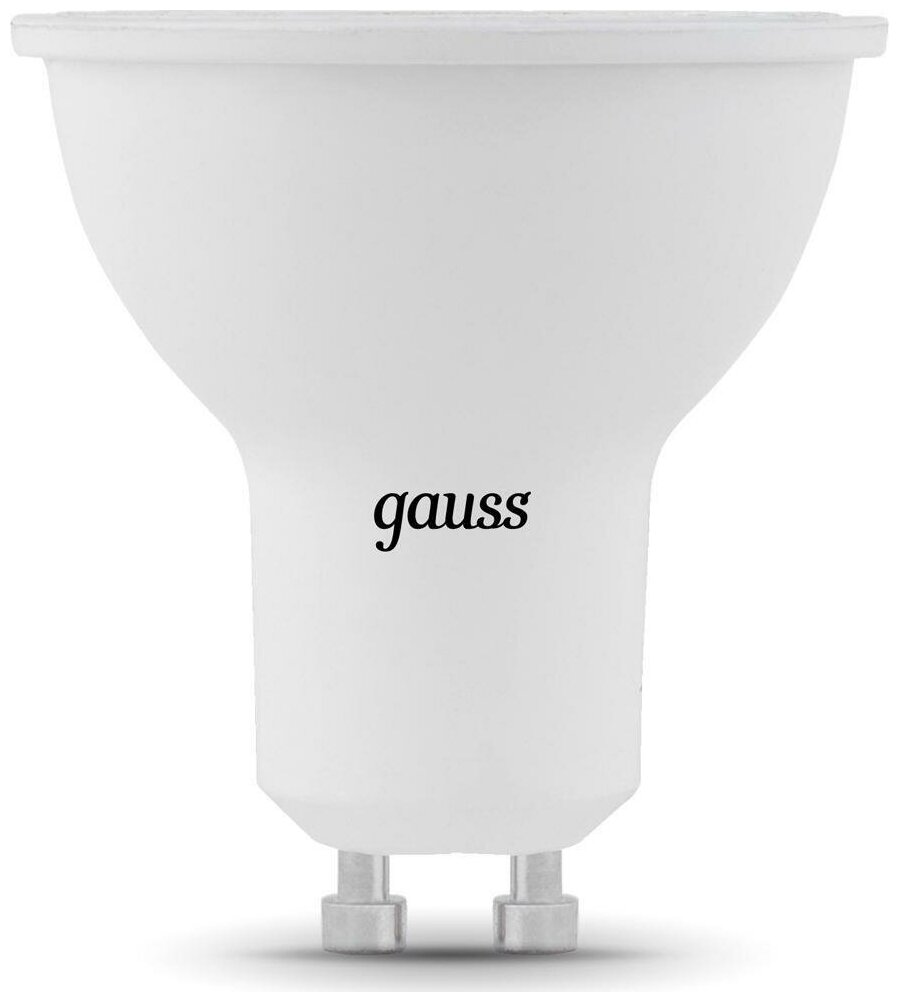 Светодиодная лампа Gauss Black 7W эквивалент 75W 3000K 600Лм GU10 для спотов MR16