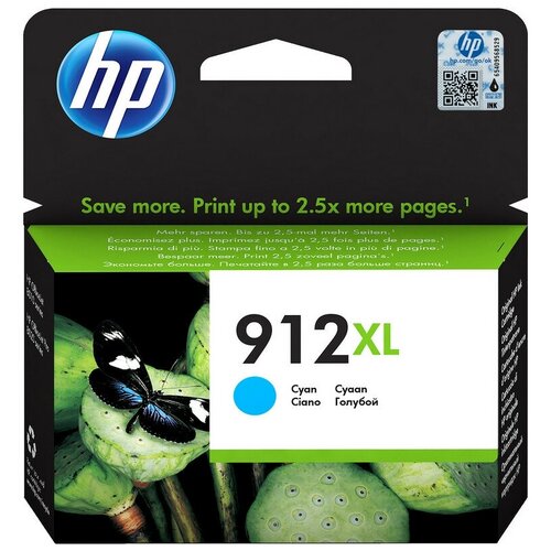 Картридж струйный HP 912XL 3YL81AE гол. пов. емк. для OfficeJet 801x/802x картридж 912xl 3yl81ae голубой совместимый для hp