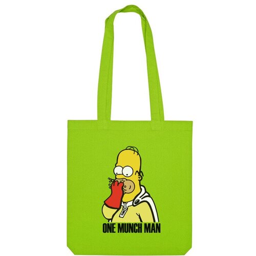 Сумка шоппер Us Basic, зеленый сумка onepunch man аниме сайтама гомер симпсон серый