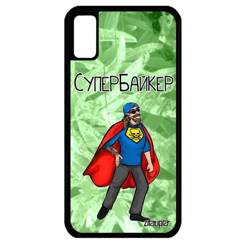 фото Чехол для apple iphone xs, "супербайкер" мотоциклист мотобайкер utaupia