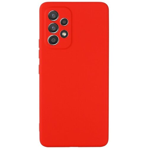 Силиконовая накладка без логотипа Silky soft-touch для Samsung A33 красный