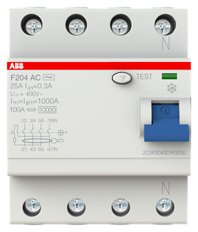 УЗО ABB 300мА тип AC F204 4 полюса 25 А