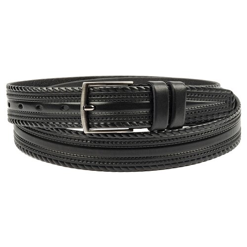 фото R0729 35 м черный ремень мужской vip collection, натуральная кожа