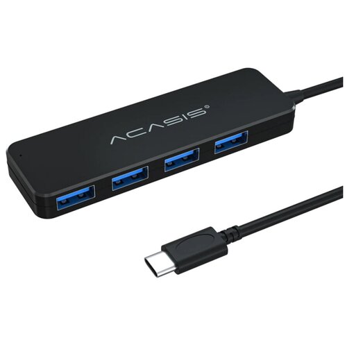 Хаб Acasis Type-C Compact Portable High Speed Support Multipe USB Decice Hub for PC Laptop 4 Ports USB 3.0 Extension Adapter Black (AC3-L42 20cm)