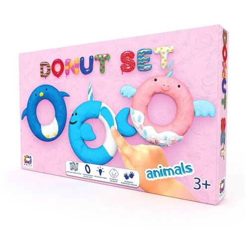 Набор лёгкого прыгающего пластилина Donut Set Animals набор лёгкого прыгающего пластилина маша и медведь