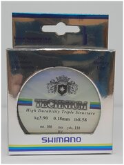 Леска SHIMANO technium 0.18 мм. 3.9 кг. 100 м. рыболовная летняя