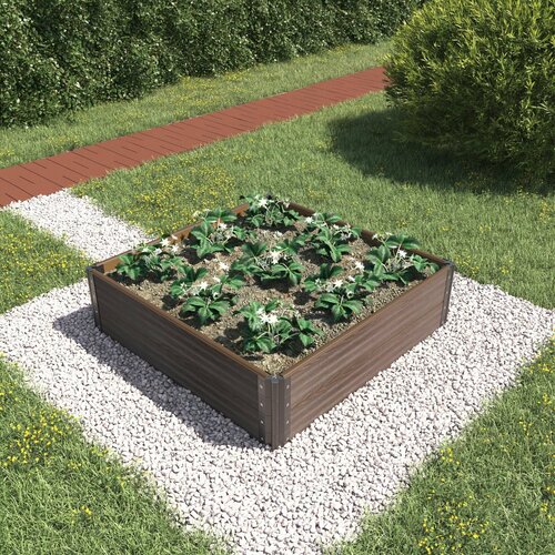 Грядка из ДПК 1 м x 1 м высота грядки 30 см 1515 см цвет венге 6760₽