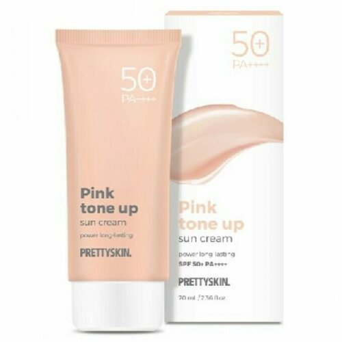 Тонирующий солнцезащитный крем PrettySkin Pink Tone-Up Sun Cream SPF50+PA++++