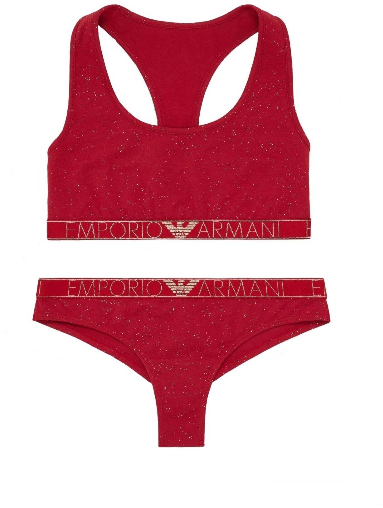 Комплект нижнего белья EMPORIO ARMANI, размер 46, красный — купить в  интернет-магазине по низкой цене на Яндекс Маркете