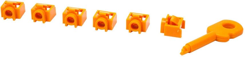 Заглушка Lanmaster LAN-SEC45-PL-SET-OR (упак:6шт) 6м оранжевый
