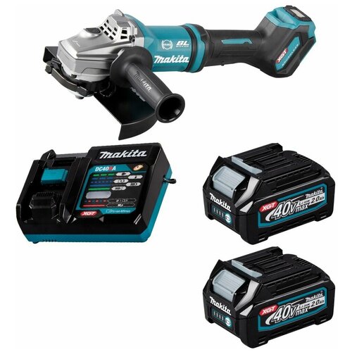 Шлифмашина угловая аккумуляторная 40В XGT 230мм Li-Ion 2x2Ач Makita GA038GA201 5951000₽