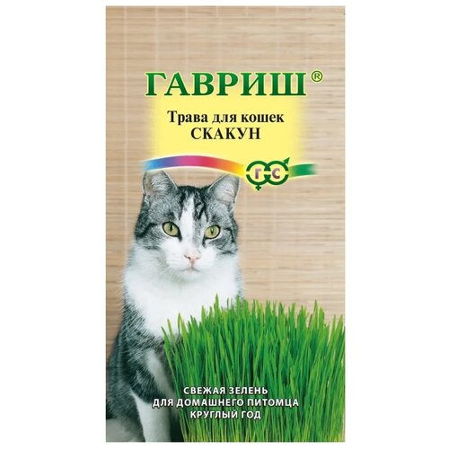 Лакомство для кошек Гавриш Трава для кошек Скакун, 10 г трава гавриш семена трава для кошек скакун 10 г