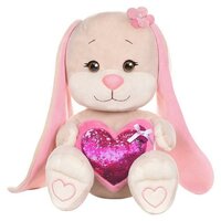 Мягкая игрушка Maxitoys Jack&ampLin Зайка с Розовым Сердцем, 25 см JL-051901-25