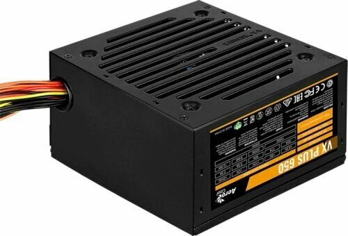 Блок питания ATX AeroCool VX PLUS 650 4713105962789 650W (20/24+4 SATA+3 PATA+6/2x8 pin, вентилятор d120мм) — фото 1