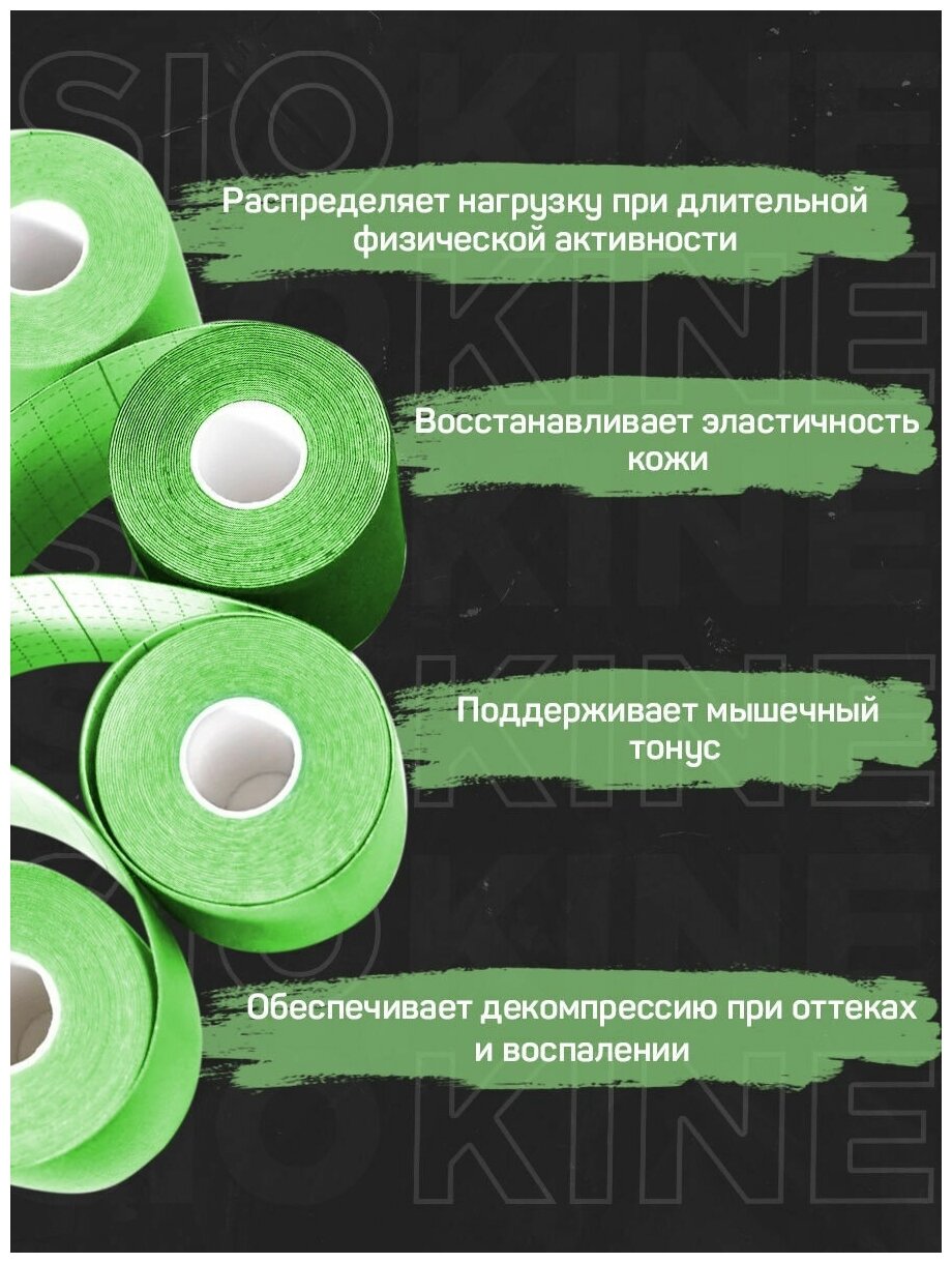 Кинезио тейп Fitrule Tape 7,5 cм х 5 м (Зеленый)