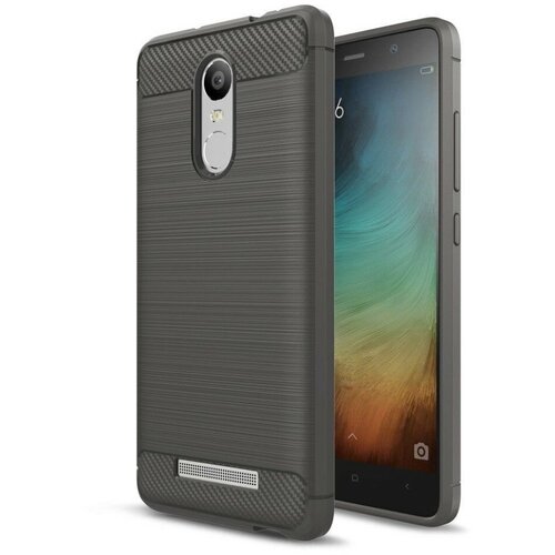 Накладка Carbon Fibre для Xiaomi Redmi Note 3 / 3 Pro (серый)