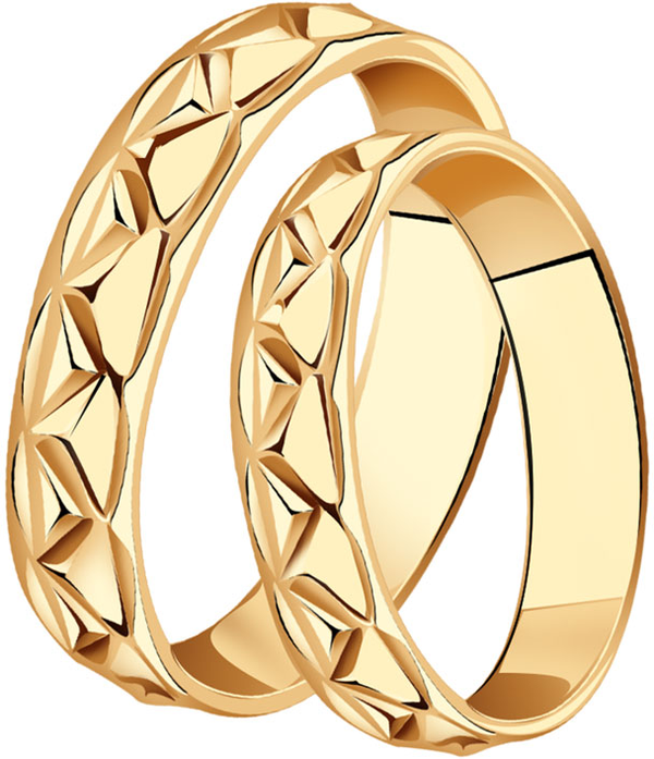 Кольцо обручальное Diamant online золото, 585 проба