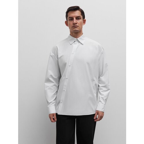 фото Gate31 рубашка джаред оверсайз с асимметричной застёжкой (белый-s)