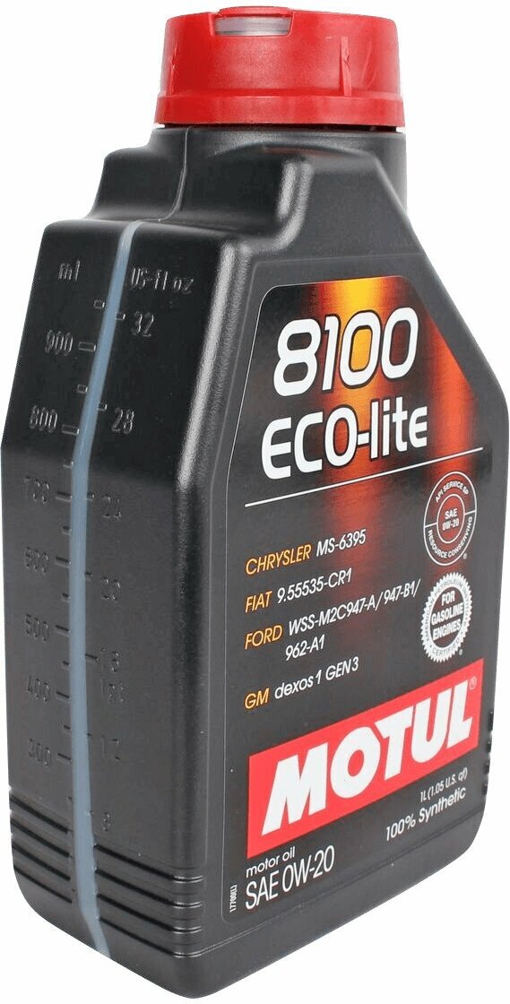 Моторное масло Motul 8100 Eco-lite 0W-20 синтетическое 1 л