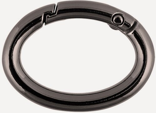 Изображение товара Gamma GH-329-FH04 Карабин овальный 29х37 мм №02 сумочная фурнитура металл под черный никель