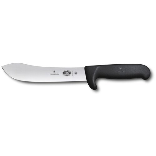 Нож кухонный Victorinox Butchers Safety Nose (5.7403.18L) стальной разделочный для мяса лезвие 180 мм прямая заточка, черный