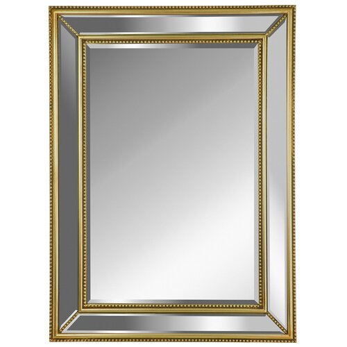 фото Зеркало настенное patterhome сан-марино золото, 82см х 112см, арт-деко, в зеркальной раме, золото