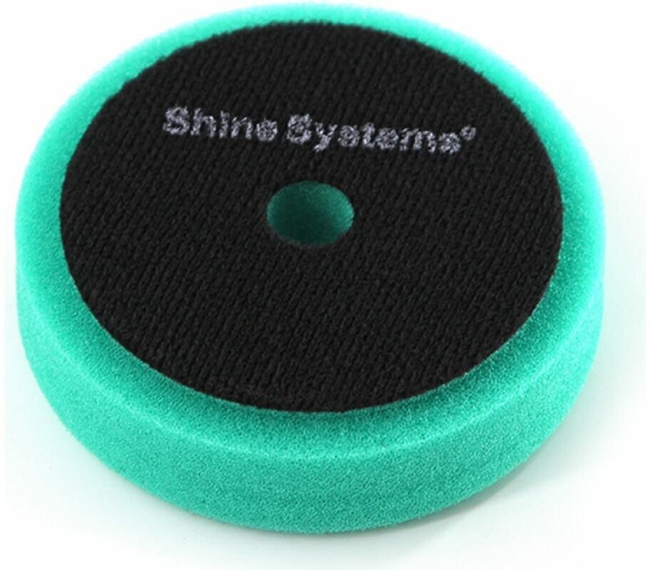 Круг полировальный твердый зеленый RO Foam Pad Green 75 мм Shine systems SS552